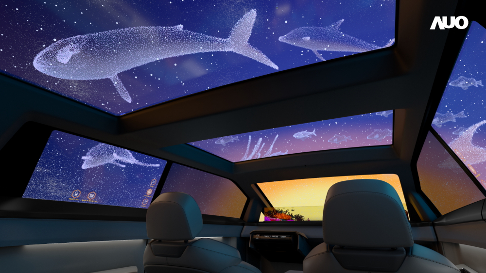 DUOBAO�����پW��Smart Cockpit 2025չʾһϵ���I�ȘI���Micro LED Display HMI ��Q���������лþ�ȫ����Ļ(Vitrual Sky Canopy)��ȫ���׶Ȍ����ߴ���͸��Micro LED �@ʾ�����촰�đ��ã�����o߅�H�ĳ���ʽ�w�